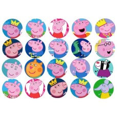 TPeppa9 Set 20 toppers de vafa d5cm